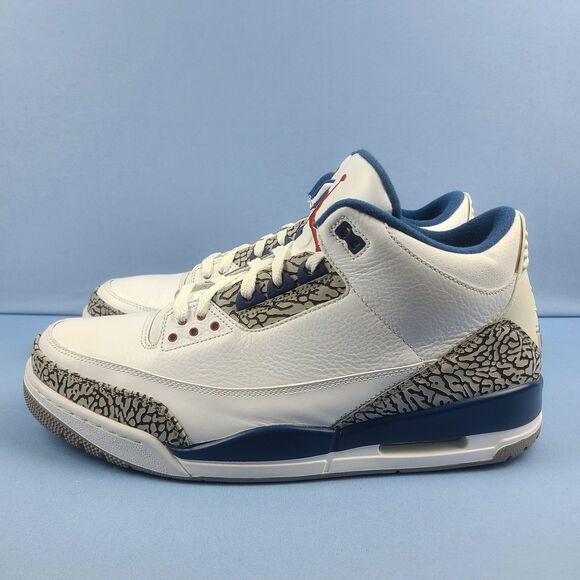 Jordan Other - Air Jordan 3 Retro 2011 Mens Size 13 "True Blue" Basketball Sneakers 136064-104